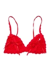 Hanky Panky After Midnight Peekaboo Bows Bralette In Red