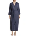 Natori Shangri-la Long Robe In Night Blue