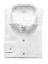 ETON MEN'S CONTEMPORARY-FIT TWILL DRESS SHIRT WITH GREY DETAILS,0400096190888