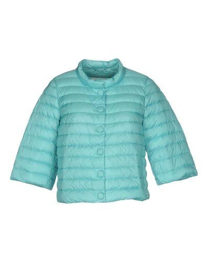 Add Down Jacket In Turquoise