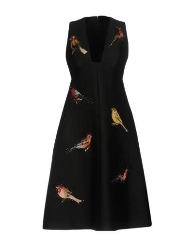 Stella Mccartney Embroidery Flare Dress In Black