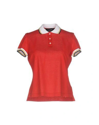 Dsquared2 Polo Shirts In Red