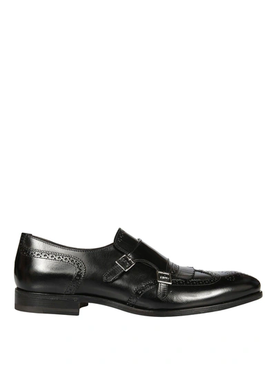 Henderson Monk-fringed Loafers In Black
