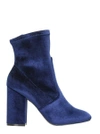 THE SELLER BLUE VELVET ANKLE BOOTS,8508022