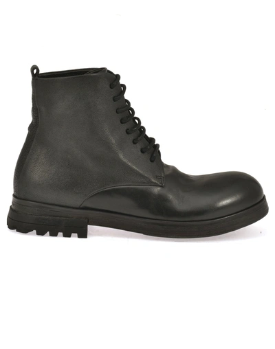 Marsèll Leather Army Boot In Black