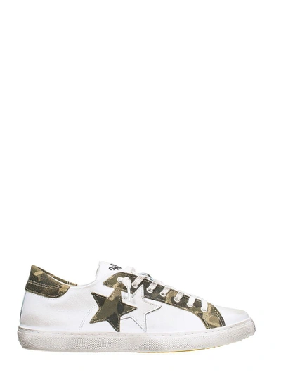 2star Low Star White Leather Trainers