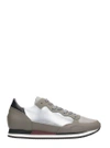 PHILIPPE MODEL PARADIS BEIGE AND SILVER LEATHER SNEAKERS,8631954