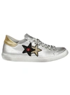2STAR 2STAR EMBROIDERED SNEAKERS,2S1650W -SILVER
