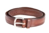 ORCIANI LEATHER BELT,U07624-MARRONE