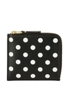 COMME DES GARÇONS COMME DES GARÇONS POLKA DOT ZIP AROUND WALLET,SA3100PD BLACK