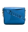 OFF-WHITE Blue Binder Clip Mirror Bag,OW36R11BLUOS