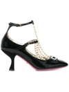 GUCCI T-STRAP PUMPS WITH PEARLS,488662BNC0012462475