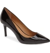Calvin Klein 'gayle' Pointy Toe Pump In Black Leather
