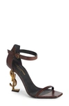 Saint Laurent Brown Opyum 110 Leather Sandals