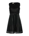Pinko Short Dresses In Black