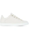 Balenciaga White Arena Crinkled Leather Sneakers In Neutrals