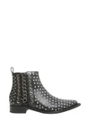 ALEXANDER MCQUEEN BRAIDED CHAIN ANKLE BOOTS,8958398