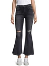 3X1 Higher Ground Distressed Crop Flare Jeans