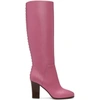 VALENTINO GARAVANI Pink Valentino Garavani Lovestud Knee-High Boots