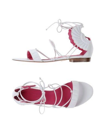 Oscar Tiye Sandals In White