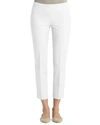 Lafayette 148 Lexington Stretch Cotton Crop Pants In White