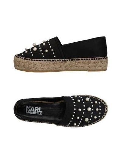 Karl Lagerfeld Kpearl Espadrilles In Black