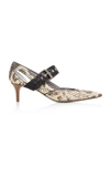 Bottega Veneta Buckle Snakeskin Pump In Neutral