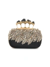 Alexander Mcqueen Eagle Wing Knuckle Box Clutch - Black