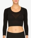 Spanx Arm Tights Solid Layering Crop Top In Very Black