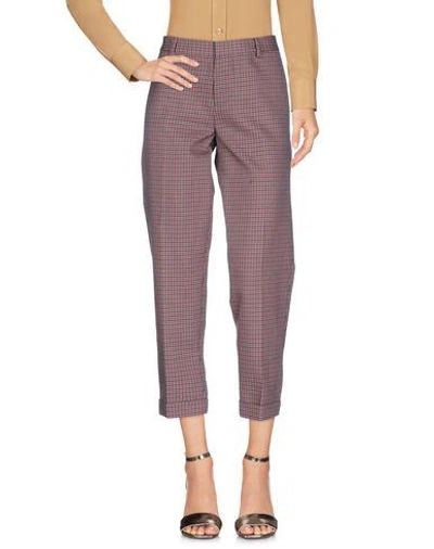 Dsquared2 Cropped Pants & Culottes In Brick Red