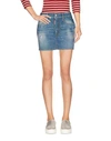 Dsquared2 Faded Distressed Denim Skirt In Blue