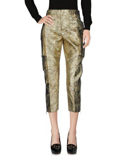 Dsquared2 Cropped Trousers In Gold
