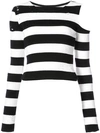 AMIRI shoulderless striped top,WKLSTONE