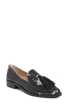 Vince Camuto Geralin Tassel Loafer In Black Floral Print Leather