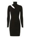 A.L.C West Dress Cutout Black Turtleneck Dress,7SWDR00047ONL