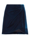 DEREK LAM 10 CROSBY Velvet Wrap Mini Skirt,TF73402BVEEXCL