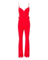 MUGLER Metal-Embellished Red Jumpsuit,18R1CO0081442