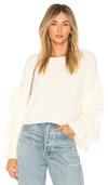 FARM RUFFLE SLEEVE TOP,247423