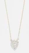 ADINA REYTER 14K GOLD SOLID PAVÉ TEARDROP NECKLACE