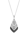 JOHN HARDY STERLING SILVER MODERN CHAIN BRUSHED PENDANT NECKLACE WITH BLACK SAPPHIRE, 36,NBS951354BHBLSX36