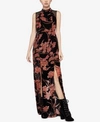 BCBGENERATION BCBGENERATION VELVET BURNOUT MAXI DRESS