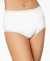 GUCCI BLISS LACE-TRIM HIGH RISE COTTON BRIEF 755058