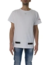 OFF-WHITE WHITE BRUSHED LOGO T-SHIRT,OMAA002F17 185017 0110