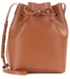 Mansur Gavriel Vegetable-tanned Leather Mini Bucket Bag In Brown