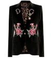 DOLCE & GABBANA Embellished velvet blazer