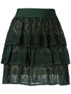 CECILIA PRADO knit ruffled skirt,17102C11905903