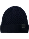 CANADA GOOSE CANADA GOOSE RIBBED KNIT BEANIE - BLUE,5292L12436370