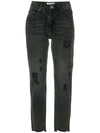ONE TEASPOON DISTRESSED CROPPED JEANS,19771A12455851