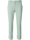 THEORY THEORY CROPPED TROUSERS - GREEN,H080120112456287