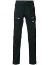 VERSACE ZIPPED POCKETS SLIM-FIT TROUSERS,A77000A22245112307798